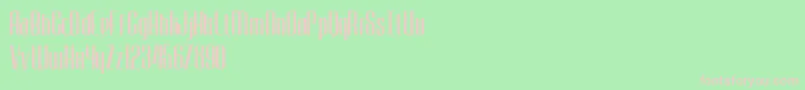 JecrFontLight-fontti – vaaleanpunaiset fontit vihreällä taustalla
