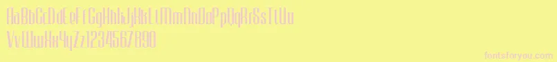 JecrFontLight Font – Pink Fonts on Yellow Background