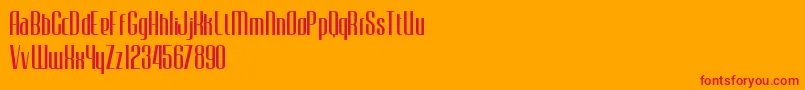 JecrFontLight Font – Red Fonts on Orange Background