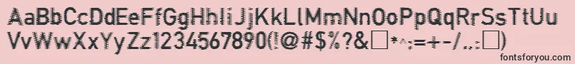 ConnectionRegular Font – Black Fonts on Pink Background