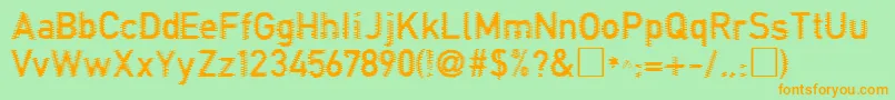 ConnectionRegular Font – Orange Fonts on Green Background