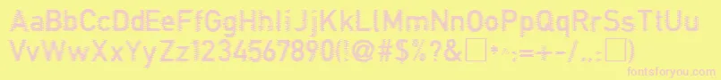 ConnectionRegular Font – Pink Fonts on Yellow Background