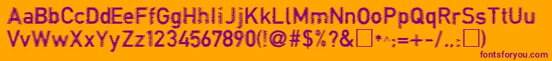 ConnectionRegular Font – Purple Fonts on Orange Background