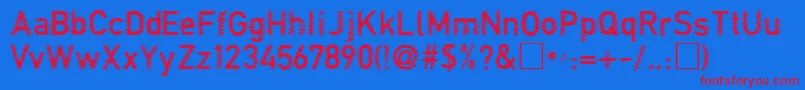 ConnectionRegular Font – Red Fonts on Blue Background