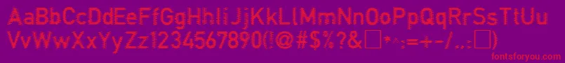 ConnectionRegular Font – Red Fonts on Purple Background