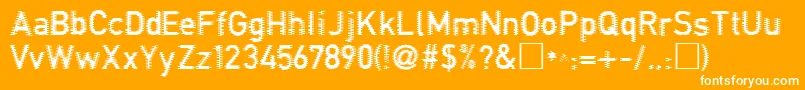 ConnectionRegular Font – White Fonts on Orange Background