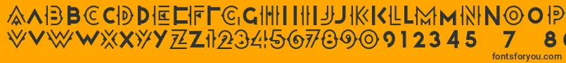 Halcyondaysnf Font – Black Fonts on Orange Background