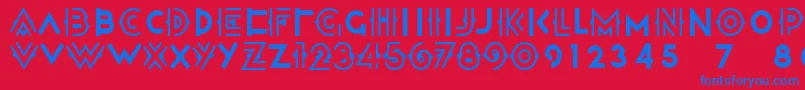 Halcyondaysnf Font – Blue Fonts on Red Background