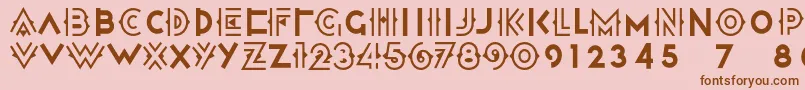 Halcyondaysnf Font – Brown Fonts on Pink Background