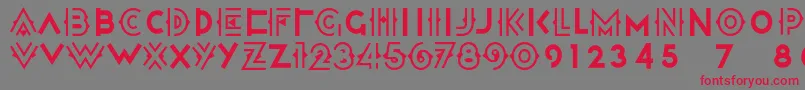 Halcyondaysnf Font – Red Fonts on Gray Background