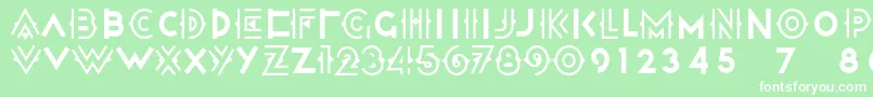 Halcyondaysnf Font – White Fonts on Green Background