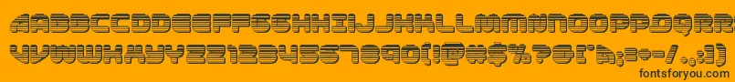 1stenterpriseschrome Font – Black Fonts on Orange Background