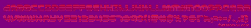 1stenterpriseschrome Font – Red Fonts on Purple Background