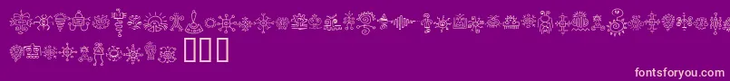Police Jiggerypokery – polices roses sur fond violet