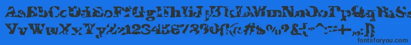 IShotTheSheriff Font – Black Fonts on Blue Background