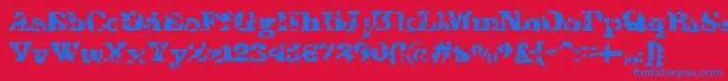 IShotTheSheriff Font – Blue Fonts on Red Background