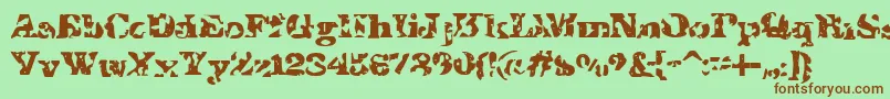 IShotTheSheriff Font – Brown Fonts on Green Background