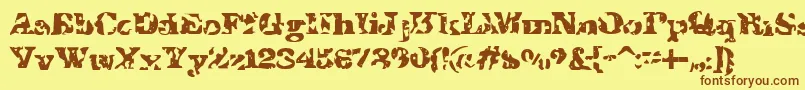 IShotTheSheriff Font – Brown Fonts on Yellow Background