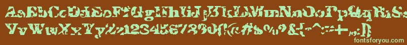 IShotTheSheriff Font – Green Fonts on Brown Background