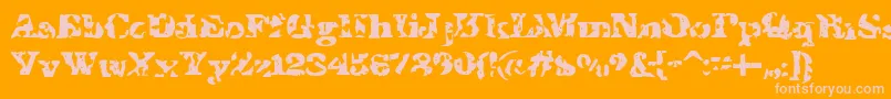 IShotTheSheriff Font – Pink Fonts on Orange Background