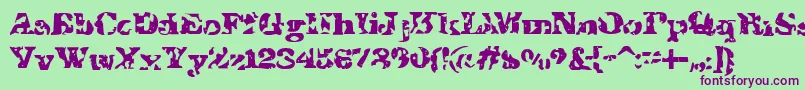 IShotTheSheriff Font – Purple Fonts on Green Background
