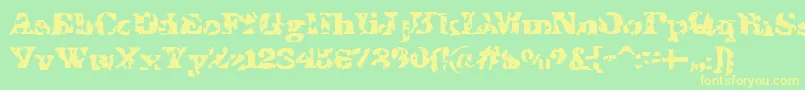 IShotTheSheriff Font – Yellow Fonts on Green Background