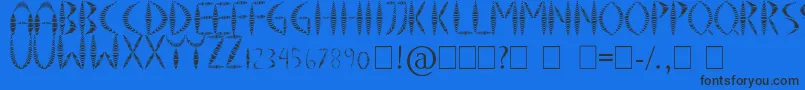 Шрифт SpringyFancy – чёрные шрифты на синем фоне