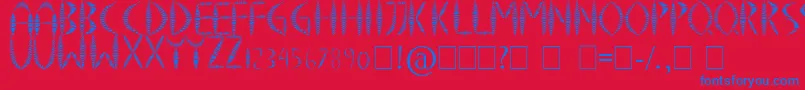 SpringyFancy Font – Blue Fonts on Red Background