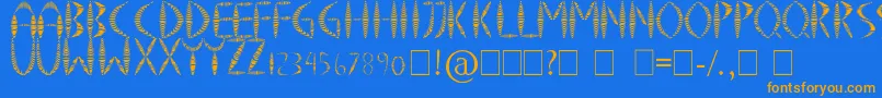 Подробнее о шрифте SpringyFancy Шрифт SpringyFancy – оранжевые шрифты на синем фоне
