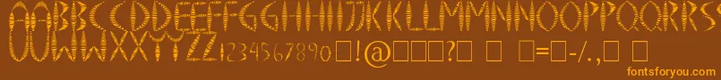 SpringyFancy Font – Orange Fonts on Brown Background