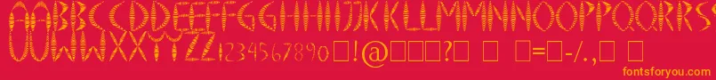 SpringyFancy Font – Orange Fonts on Red Background