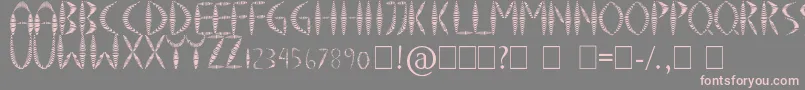 フォントSpringyFancy – 灰色の背景にピンクのフォント