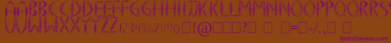 SpringyFancy Font – Purple Fonts on Brown Background