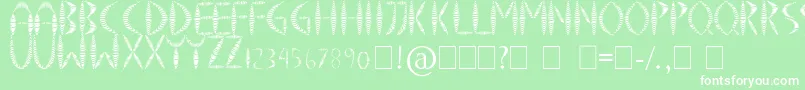 En savoir plus sur la police SpringyFancy Police SpringyFancy – polices blanches sur fond vert