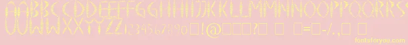 SpringyFancy Font – Yellow Fonts on Pink Background