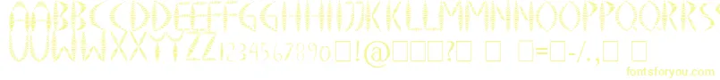 Шрифт SpringyFancy – жёлтые шрифты на белом фоне