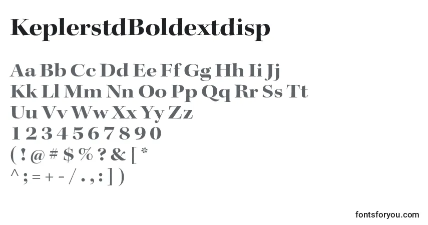 Fuente KeplerstdBoldextdisp - alfabeto, números, caracteres especiales