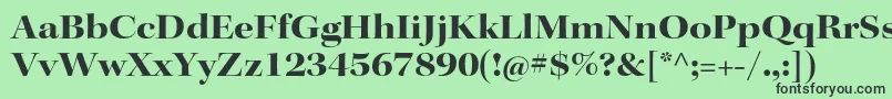 フォントKeplerstdBoldextdisp – 緑の背景に黒い文字