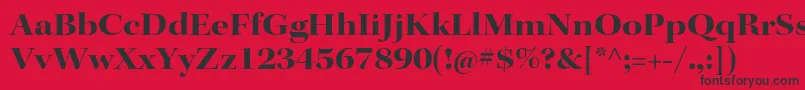 フォントKeplerstdBoldextdisp – 赤い背景に黒い文字