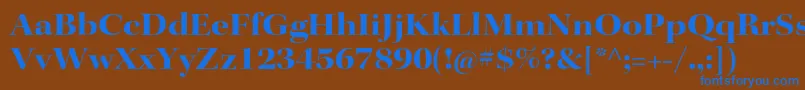 Шрифт KeplerstdBoldextdisp – синие шрифты на коричневом фоне