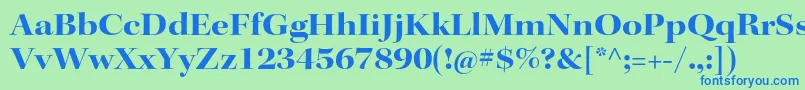 KeplerstdBoldextdisp Font – Blue Fonts on Green Background