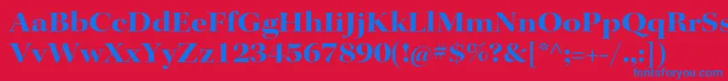 KeplerstdBoldextdisp Font – Blue Fonts on Red Background