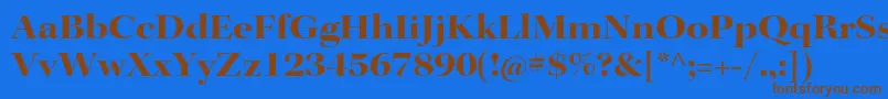 KeplerstdBoldextdisp Font – Brown Fonts on Blue Background