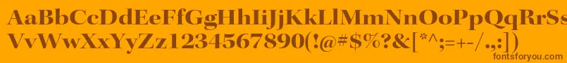KeplerstdBoldextdisp Font – Brown Fonts on Orange Background