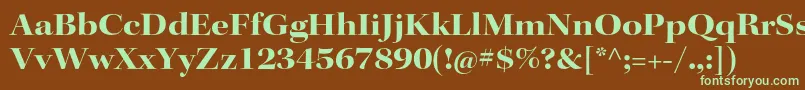 KeplerstdBoldextdisp Font – Green Fonts on Brown Background