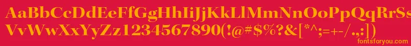 KeplerstdBoldextdisp Font – Orange Fonts on Red Background