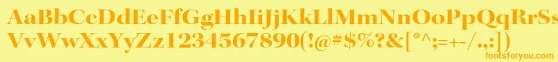 KeplerstdBoldextdisp Font – Orange Fonts on Yellow Background