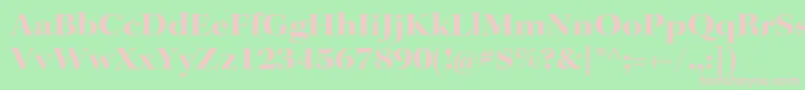KeplerstdBoldextdisp Font – Pink Fonts on Green Background