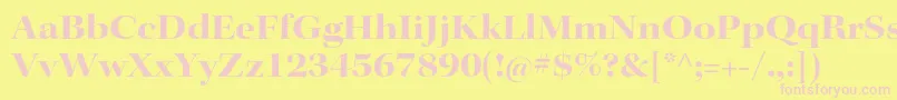 KeplerstdBoldextdisp Font – Pink Fonts on Yellow Background