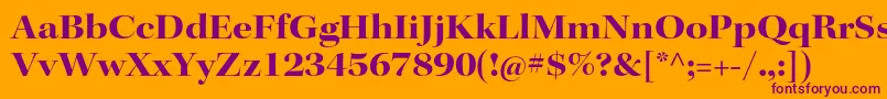 KeplerstdBoldextdisp Font – Purple Fonts on Orange Background